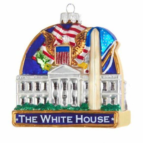 🎄 Kurt Adler WASHINGTON DC 3.7" Glass Christmas Tree Large Ornament City Scapes - Picture 3 of 6